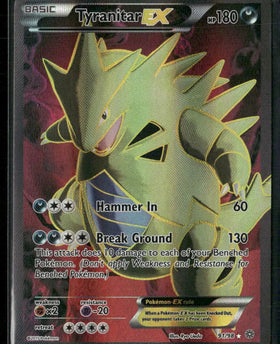 2015 Pokemon Ancient Origins Ultra Rare Full Art Tyranitar EX 91/98 LP