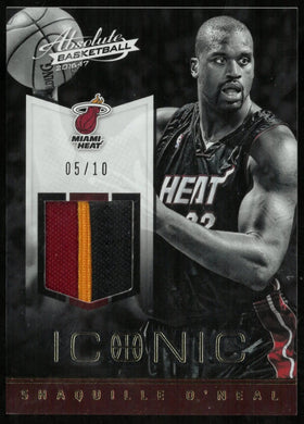 2016-17 Absolute Basketball Shaquille O'Neal Iconic Tri Color Patch /10