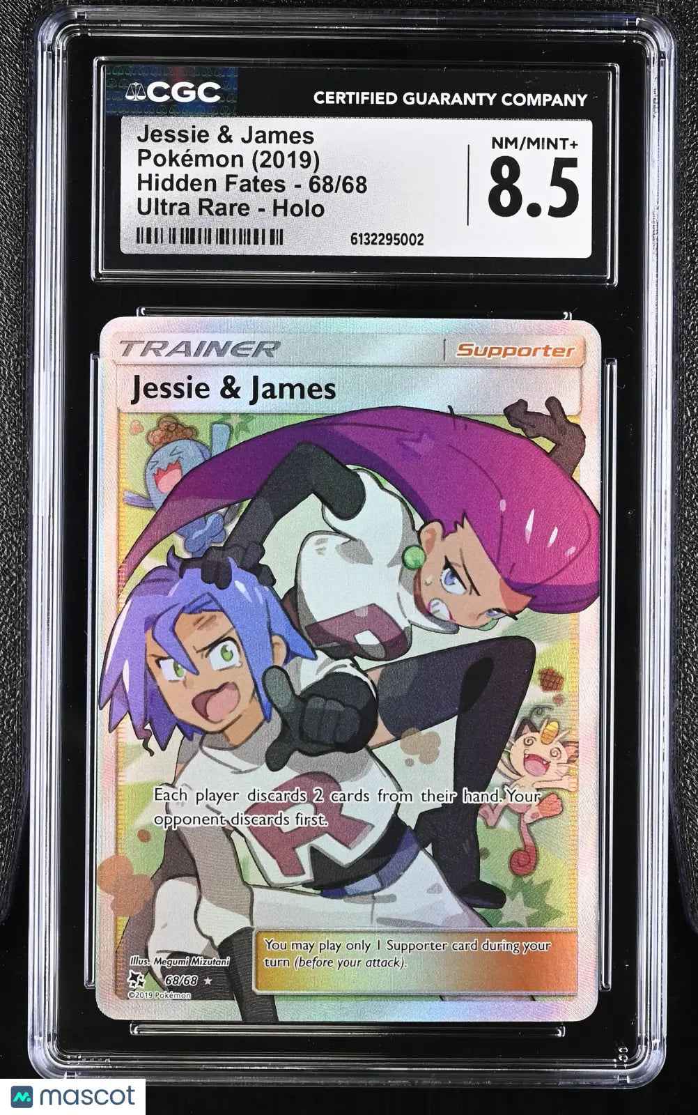 2019 Pokemon Hidden Fates Jessie & James Holo Ultra RareeCGC 8.5 #68/68