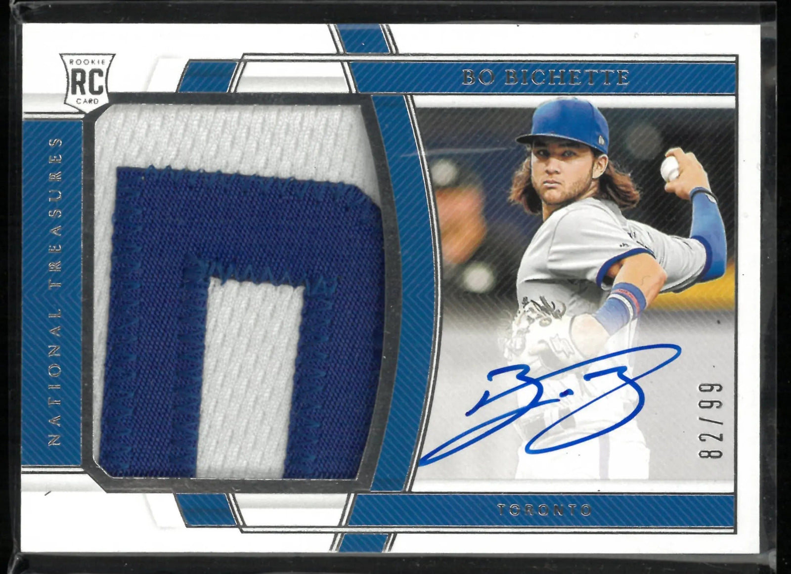 2020 Panini National Treasure Baseball Bo Bichette Rookie Patch Auto RC /99