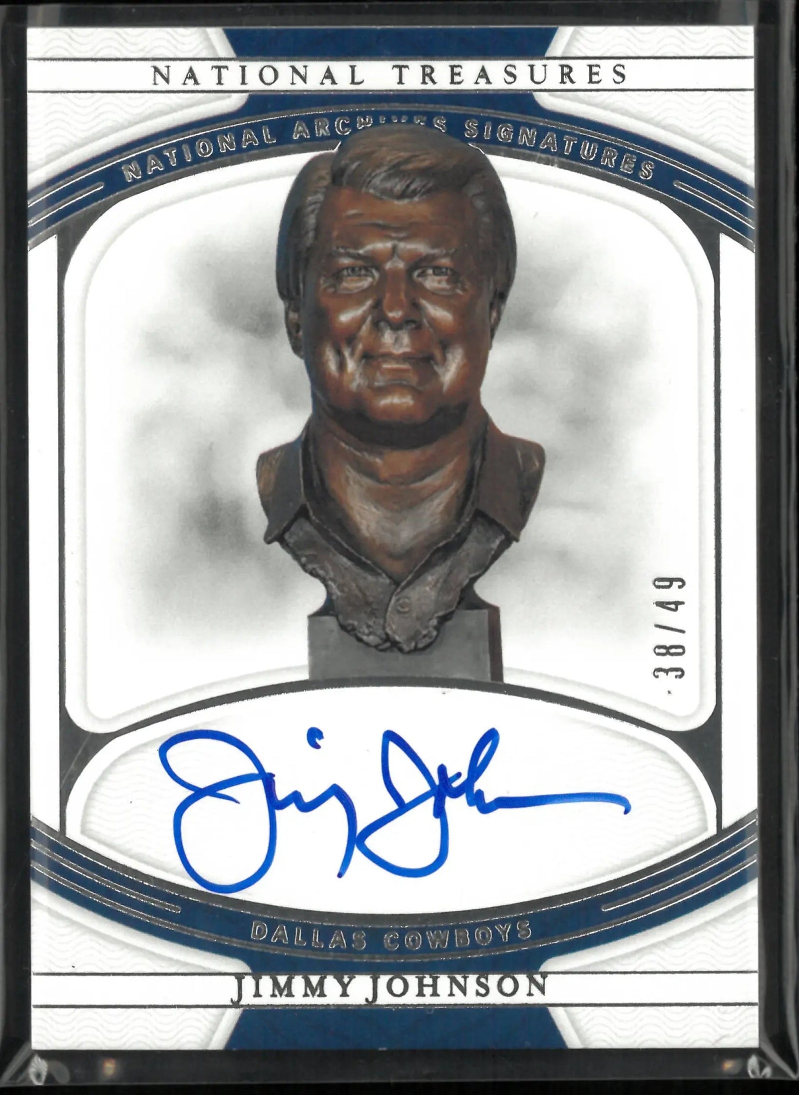 2021 Panini National Treasure National Archives Jimmy Johnson Autograph Auto /49