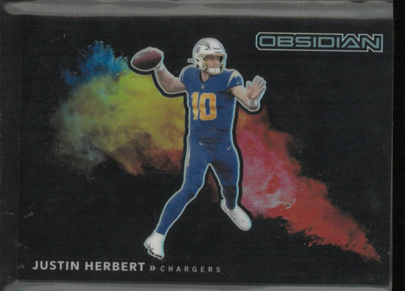 2021 Panini Obsidian Justin Herbert Obsidian Color Blast