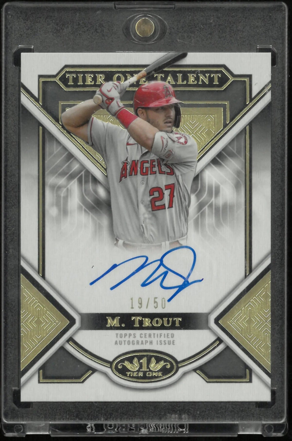 2021 Topps Tier One Talent Mike Trout Auto /50