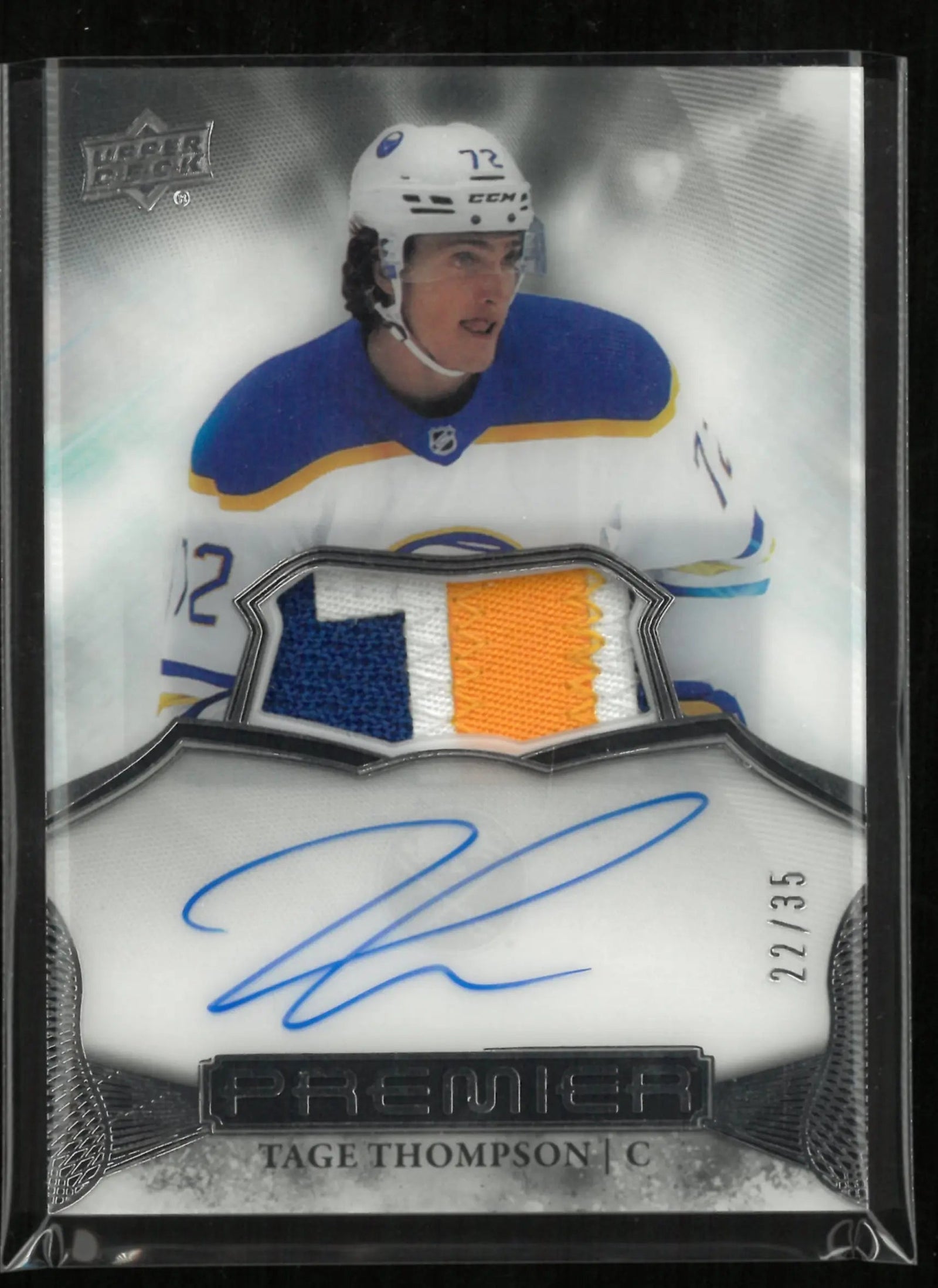 2022-23 Upper Deck Premier Auto Patch Tage Thompson 22/35