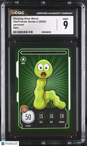 2022 Zerocool Veefriends Series 2 Glowing Glow Worm Epic 19/25 CGC 9