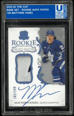 2023-24 Upper Deck The Cup Rookie Patch Autograph Matthew Knies Auto /249 RC