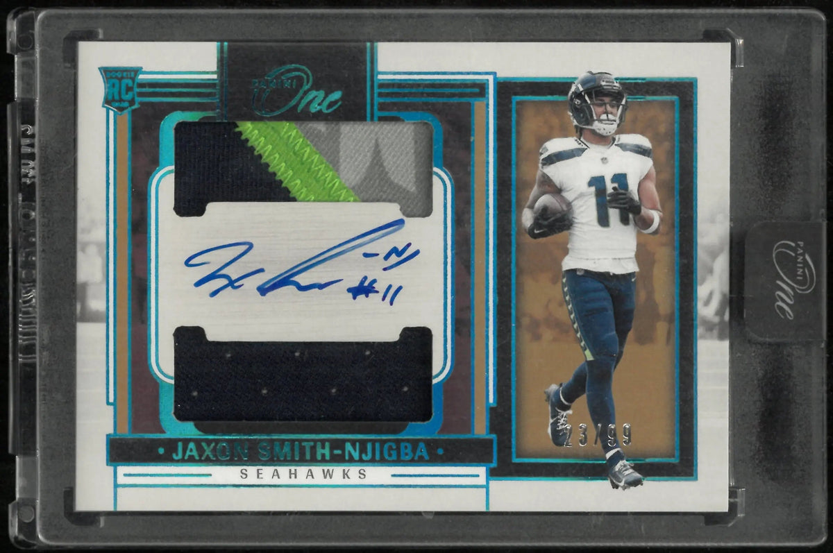 2023 Panini One Football Rookie Dual Patch Auto Jaxon Smith-Njigba /99
