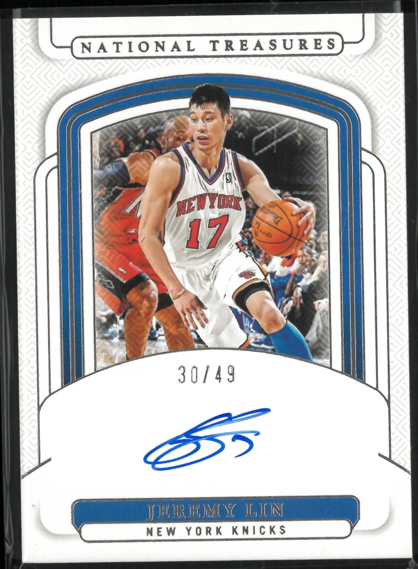 2024-25 Panini National Treasure Autograph Jeremy Lin Auto Blue /49