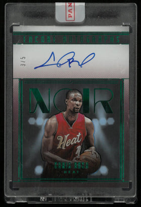 2024-25 Panini Noir Encore Autographs Chris Bosh Auto Green /5