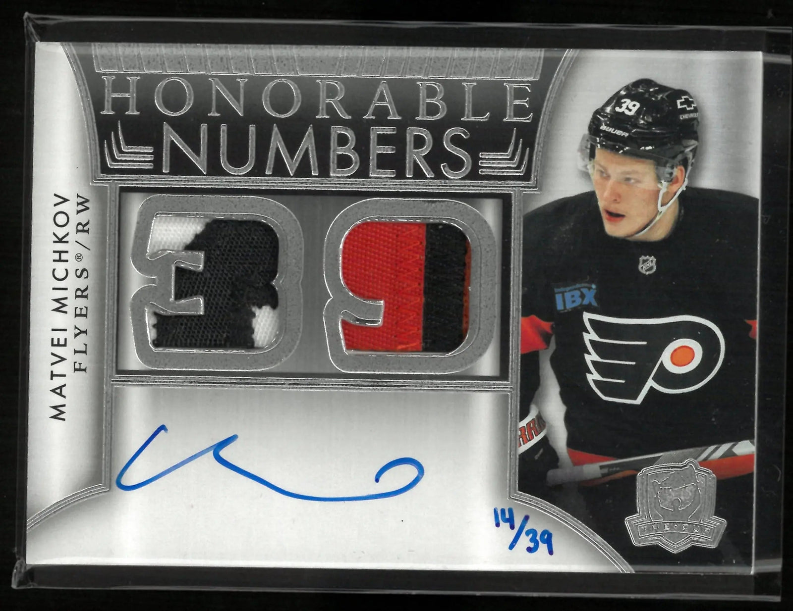 2024-25 Upper Deck The Cup Honorable Numbers Matvei Michkov Patch Auto /39