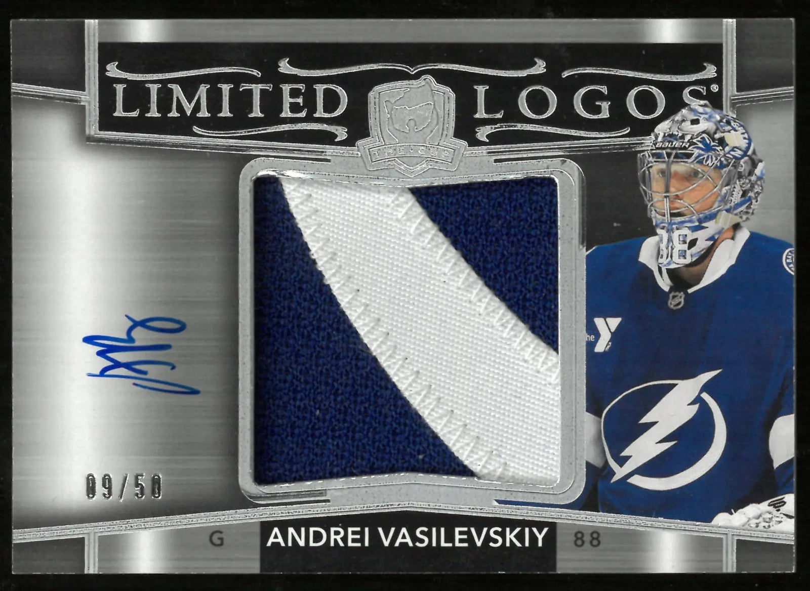 2024-25 Upper Deck The Cup Limited Logos Patch Auto Andrei Vasilevsky /50
