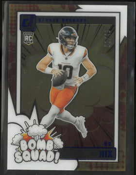 2024 Panini Clearly Donruss Bomb Squad Bo Nix Rookie RC /49