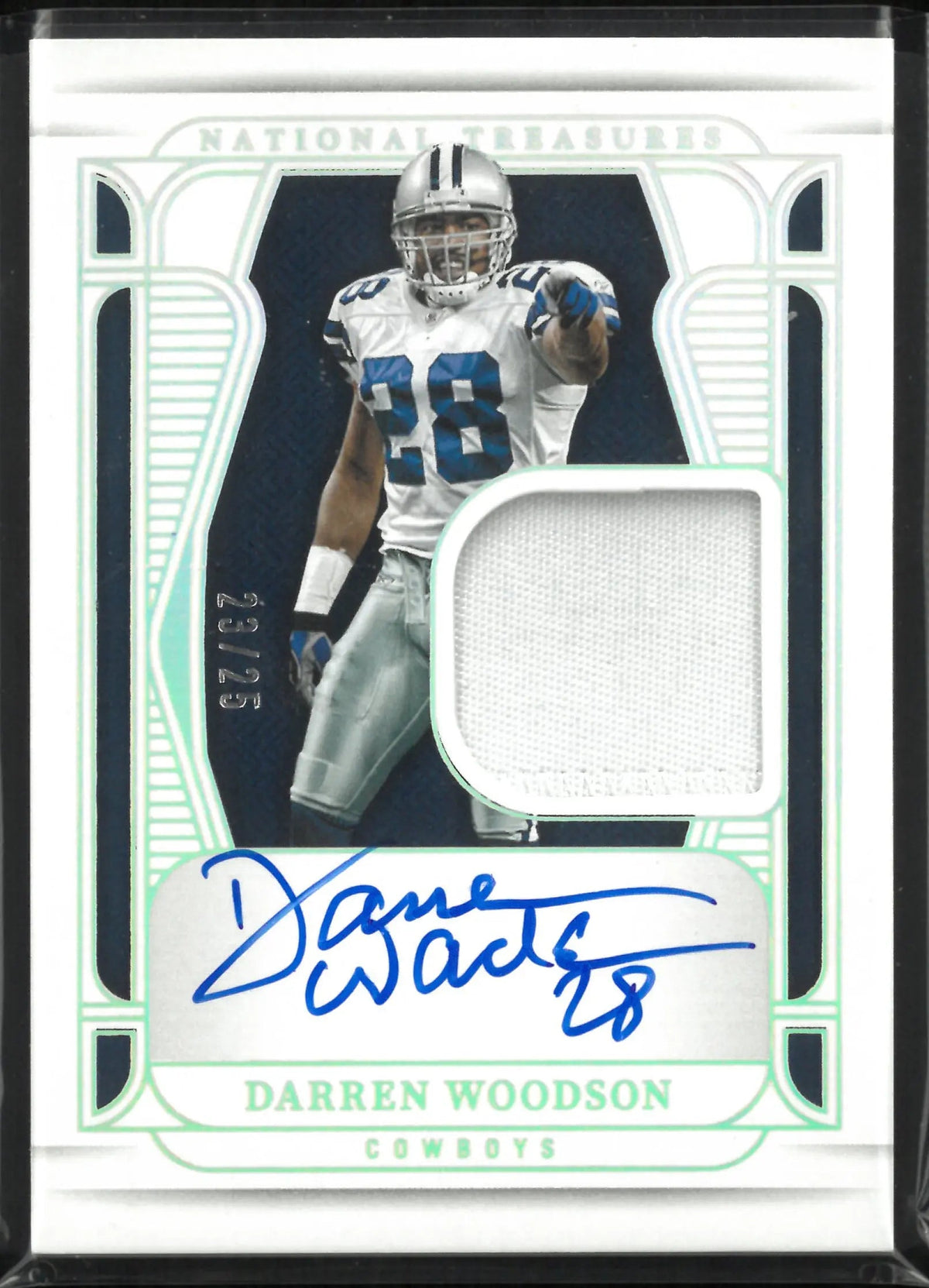 2024 Panini National Treasure Patch Autograph Darren Woodson Auto /25