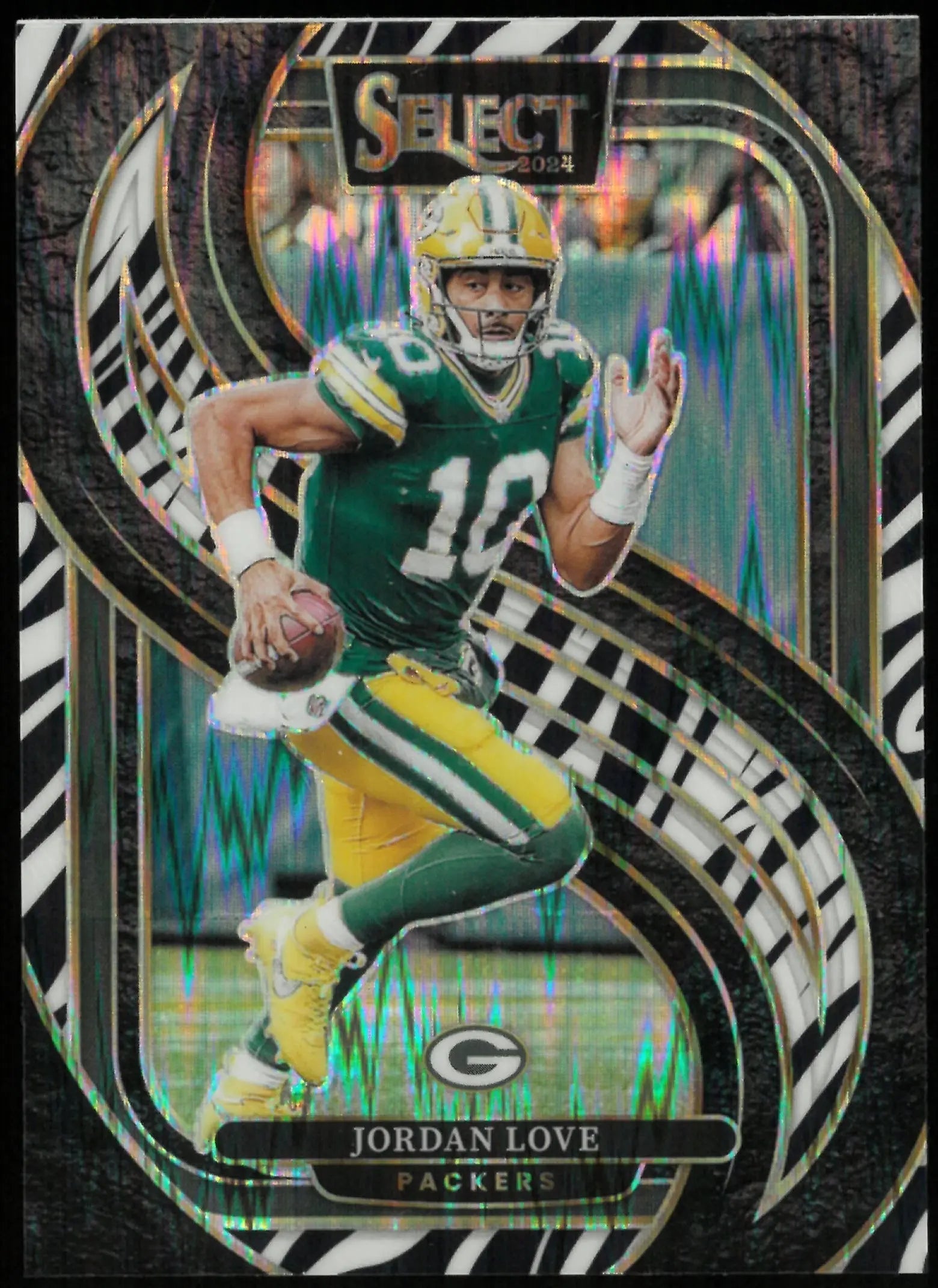 2024 Panini Select Football Jordan Love Zebra Premier Level SP