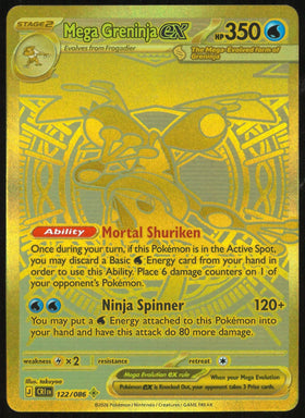2026 Pokemon Chaos Rising Mega Hyper Rare Mega Greninja ex 122/086