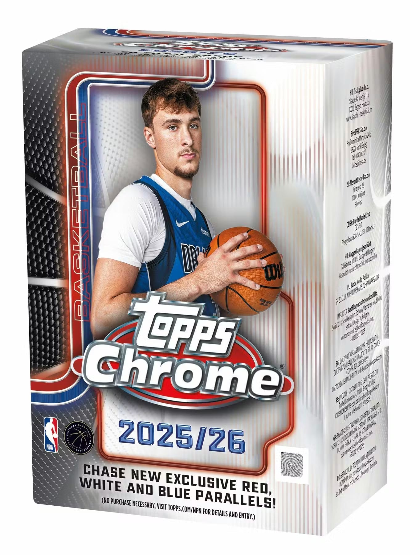 2025-26 Topps Chrome NBA Basketball 7-Pack Blaster Box