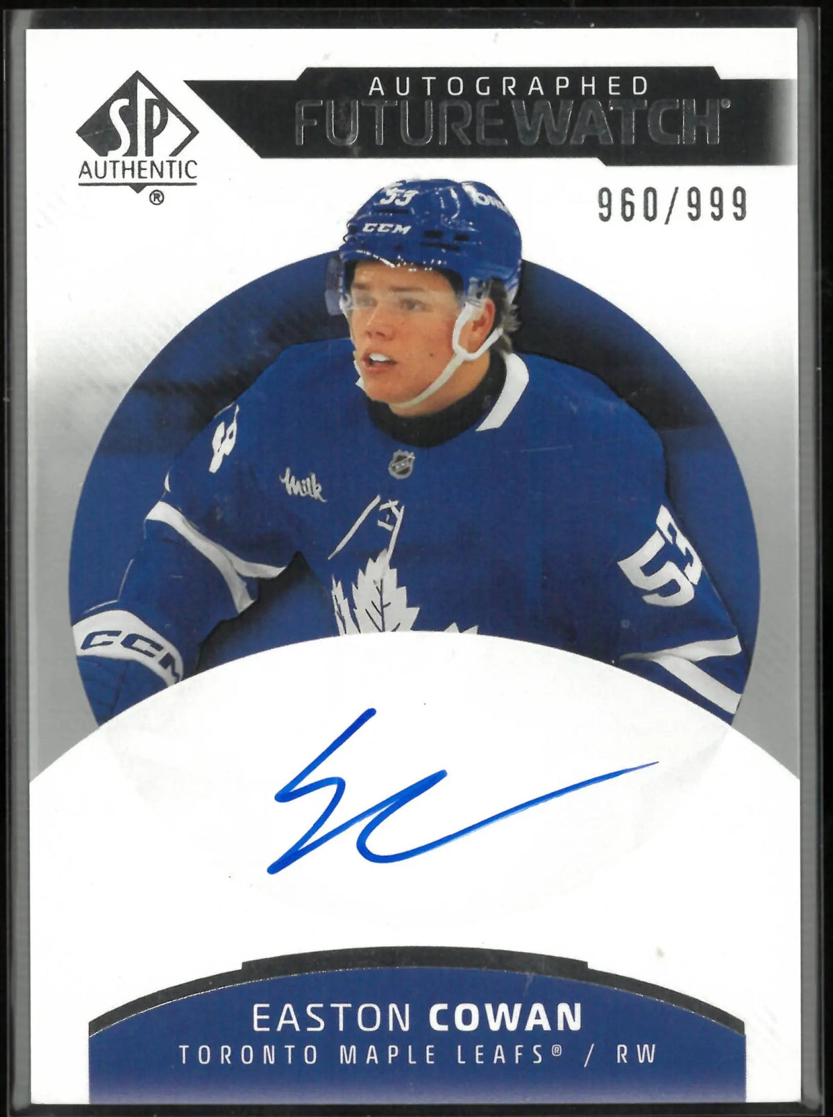 2025-26 UD SP Authentic Future Watch Rookie Auto Easton Cowan /99 RC