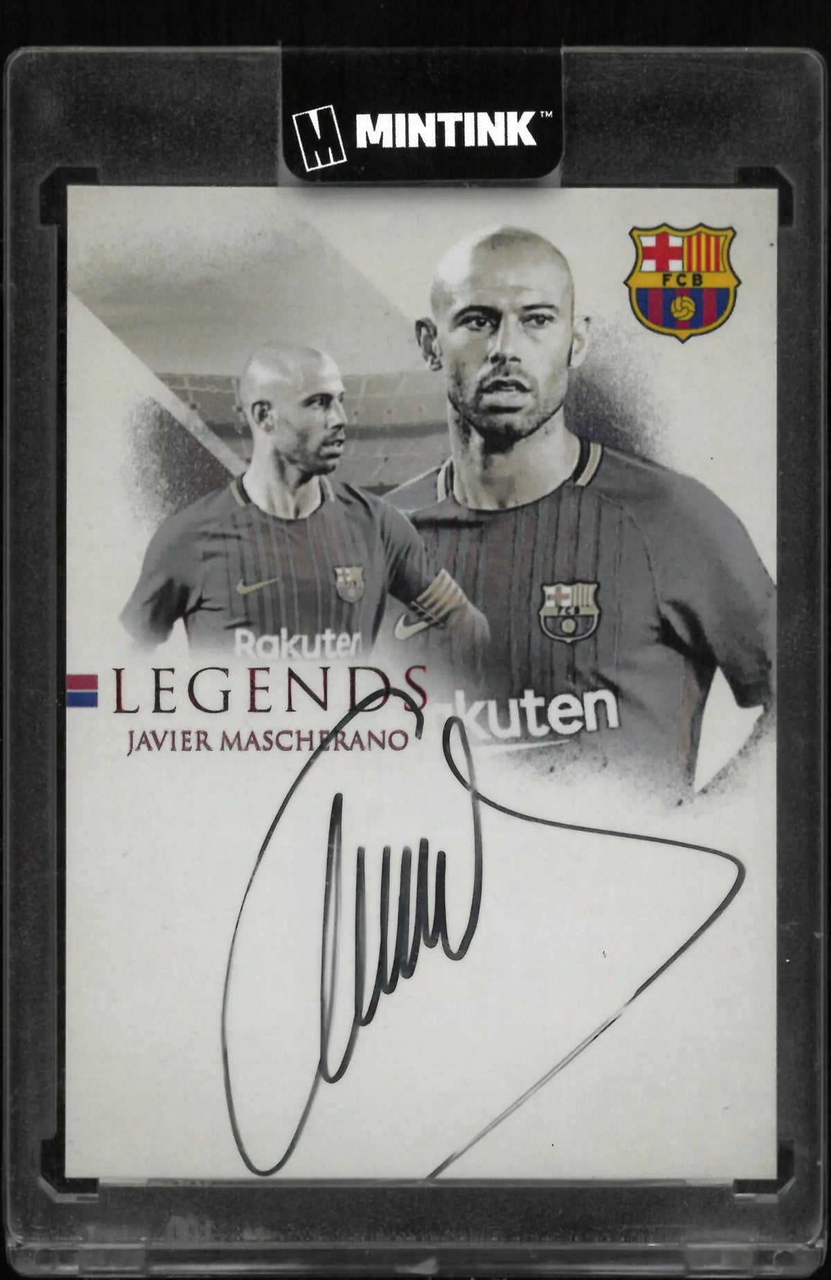2025 Futera Autograph Javier Mascherano Barcelona Legends Auto /4