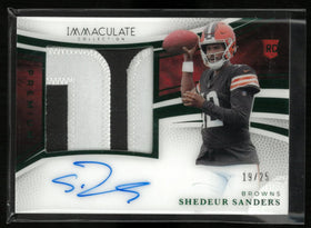 2025 Panini Immaculate Collection Premium Shedeur Sanders Auto Patch Rookie /25 RC