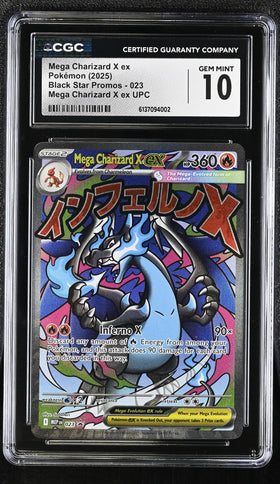 2025 Pokemon Black Star Promo Mega Charizard X ex Mega Charizard X ex UPC CGC 10