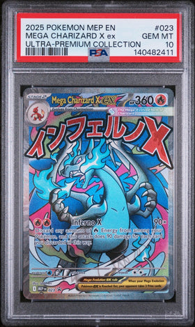 2025 Pokemon Mep EN-Me Black Star Promo Mega Charizard X EX UPC PSA 10 #023