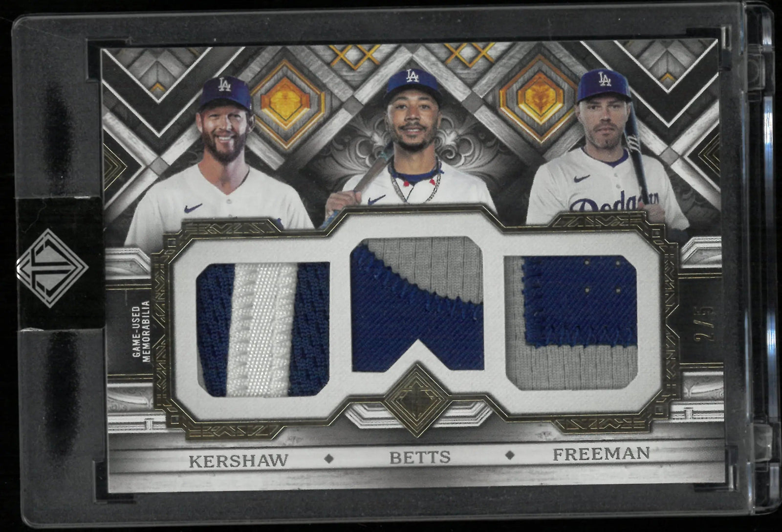 2025 Topps Baseball Transcendent Triple Patch Dodgers Kershaw Betts Freeman /5