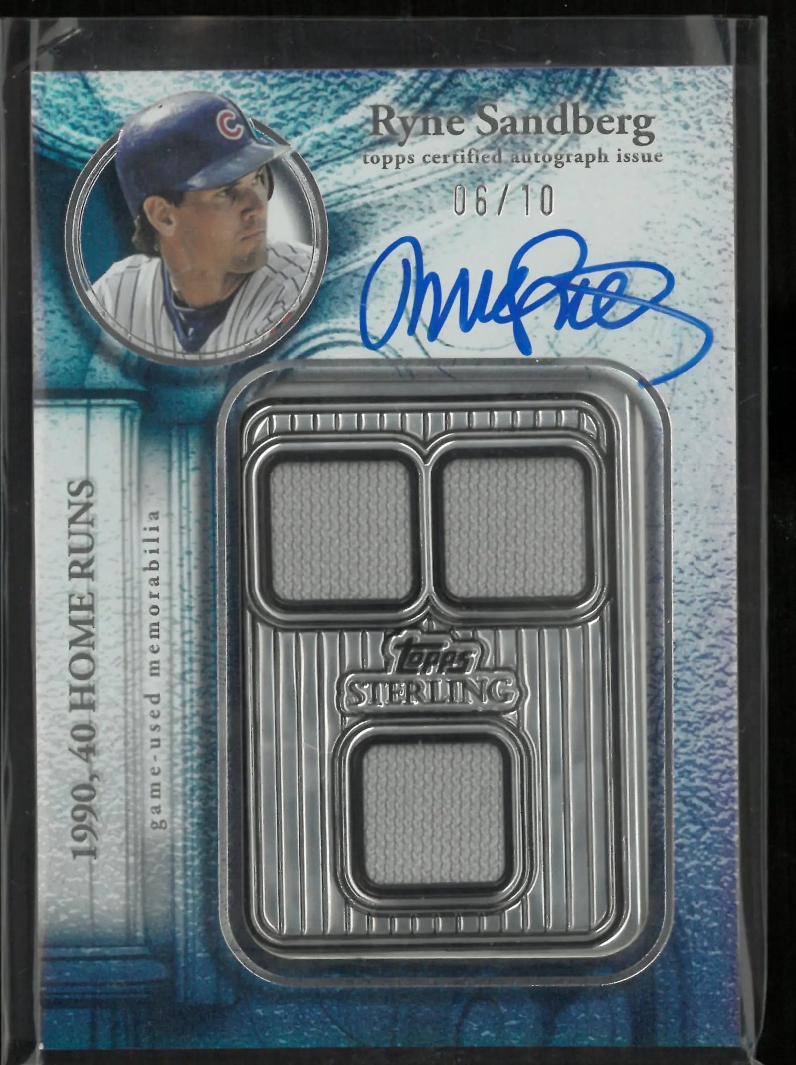 2025 Topps Sterling Swings Relic Ryne Sandberg Auto Patch /10
