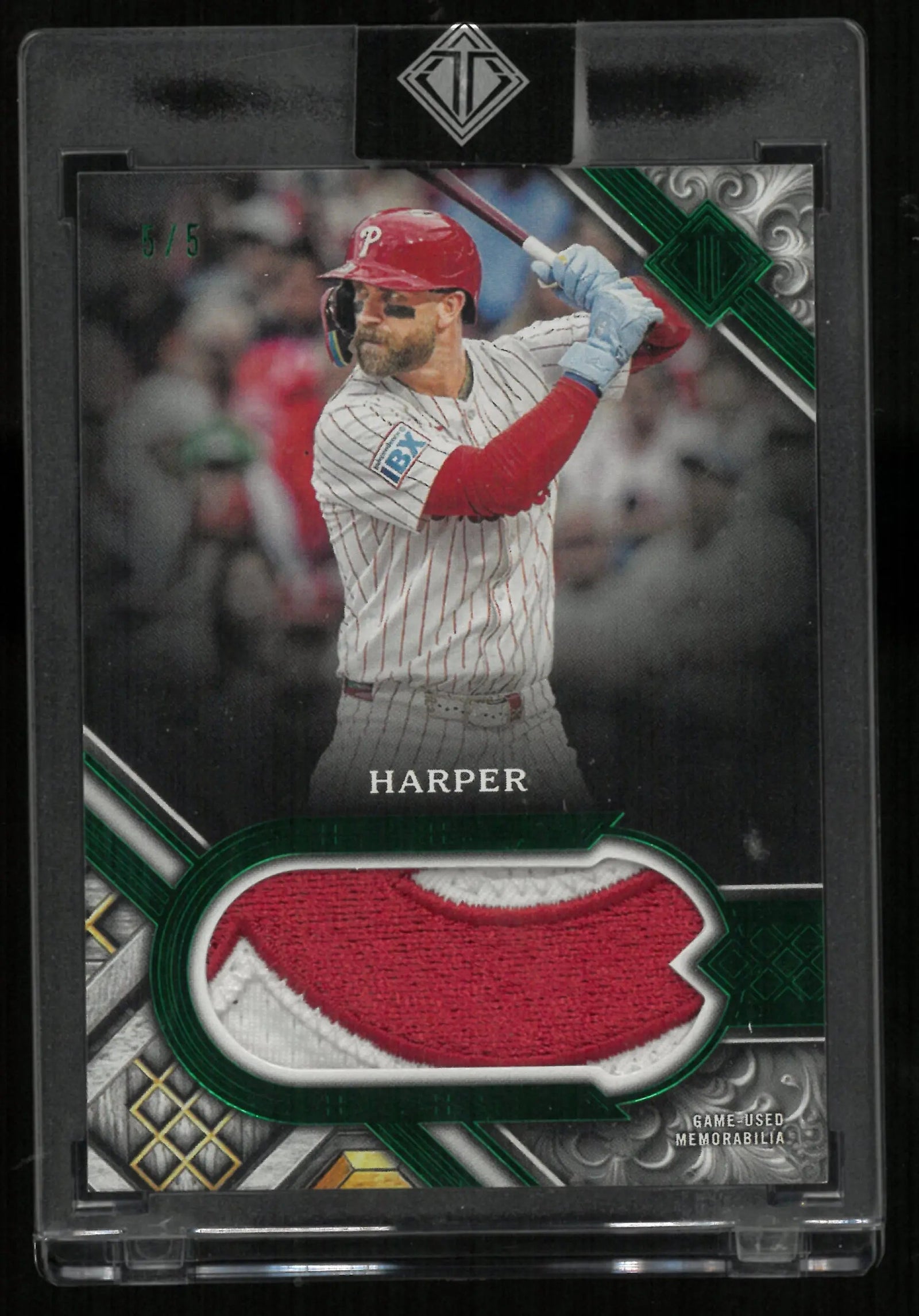 2025 Topps Transcendent Patch Bryce Harper Green /5