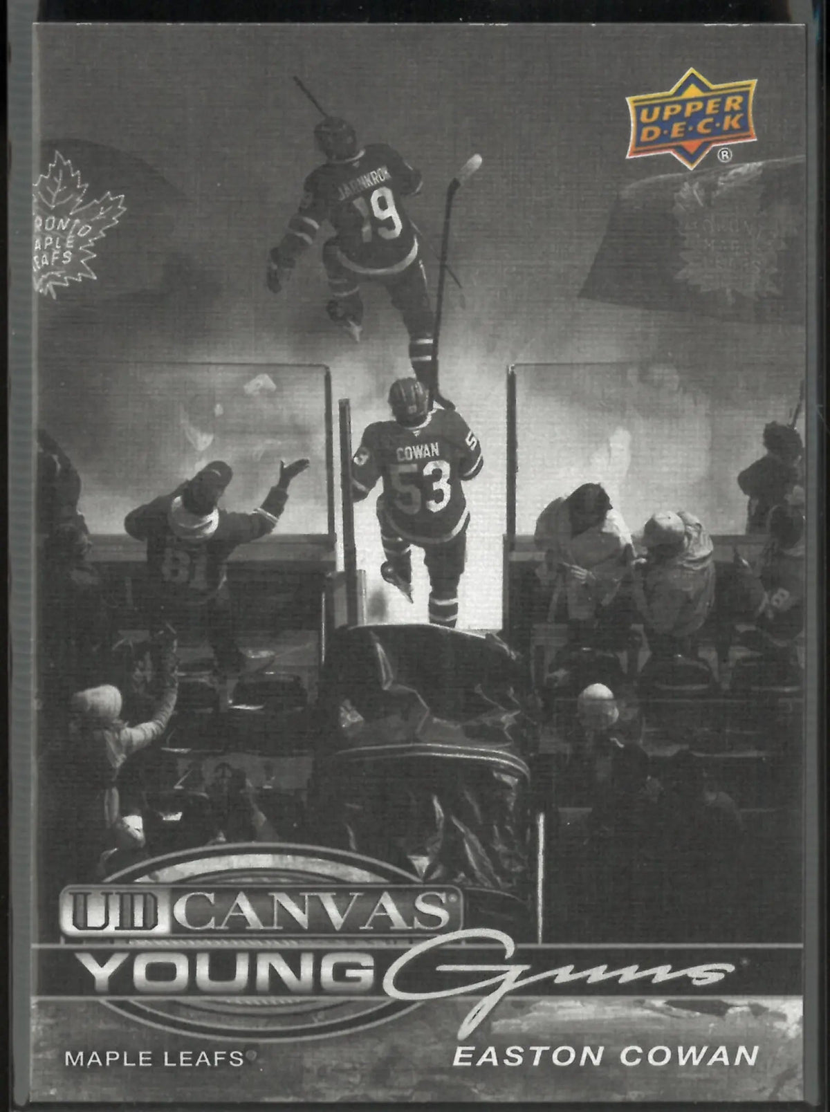 2025 UD Extended Series UD Canvas Black White Young Guns RC Easton Cowan