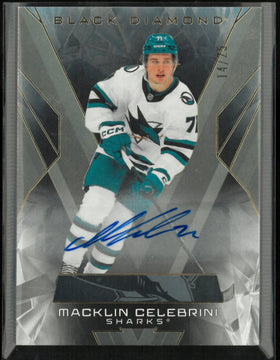2025 Upper Deck Black Diamond Auto Macklin Celebrini 14/25