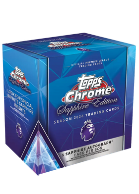 2026 Topps Chrome Premier League EPL Soccer Sapphire Edition Box