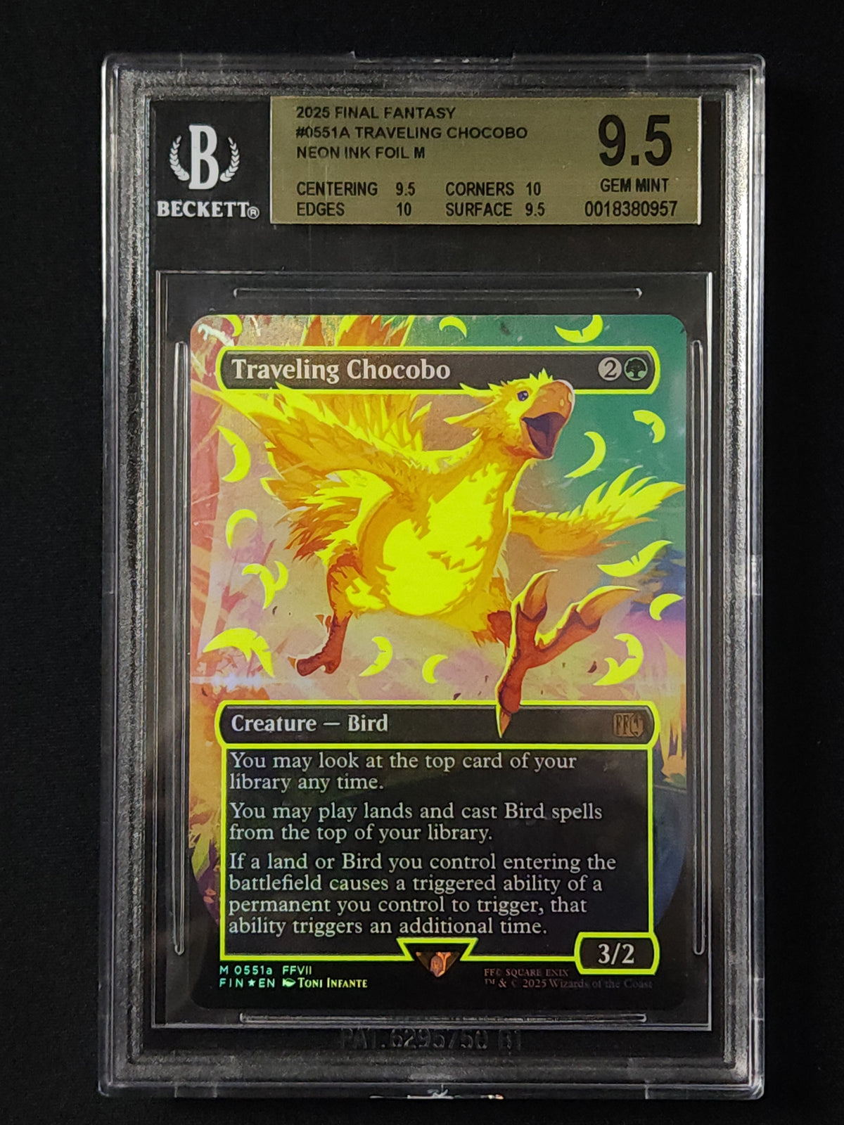 Traveling Chocobo (Neon Ink) (0551a) - BGS 9.5