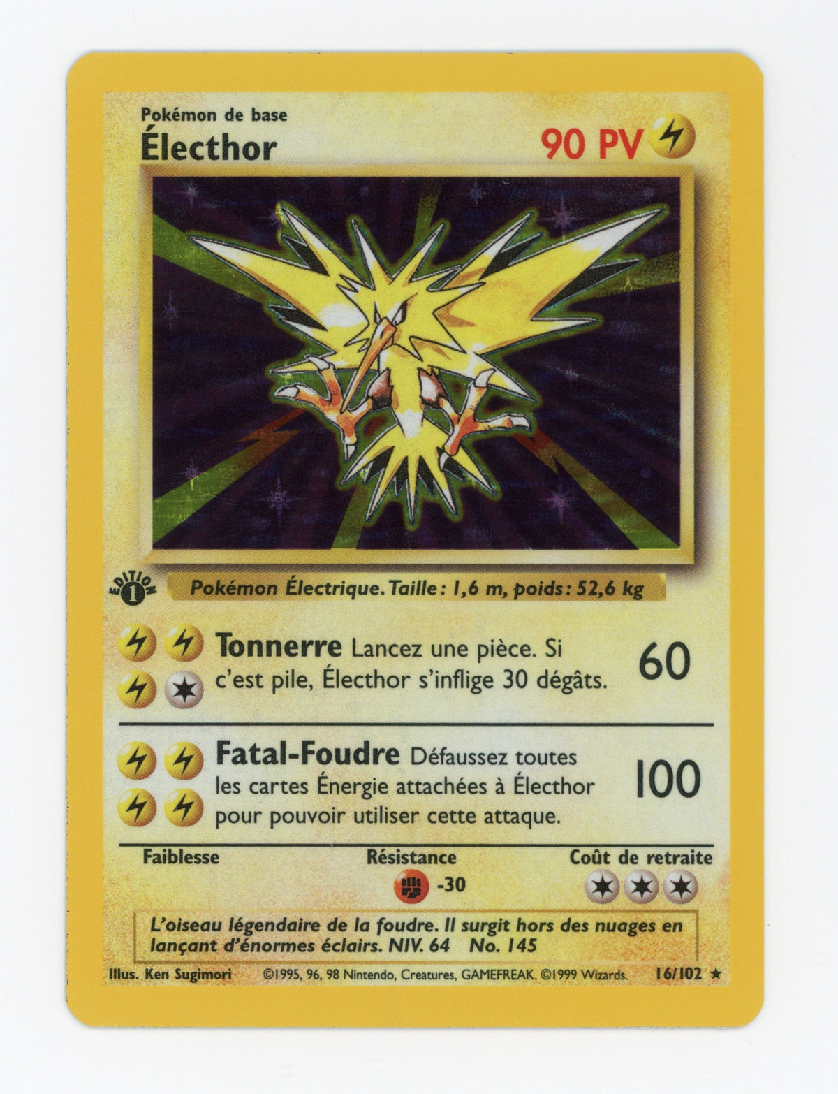 Zapdos — French|Rare|1st Edition|Holo — ID 17818