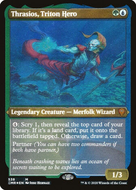 Thrasios, Triton Hero (Foil Etched) - 538 - (Commander Legends)