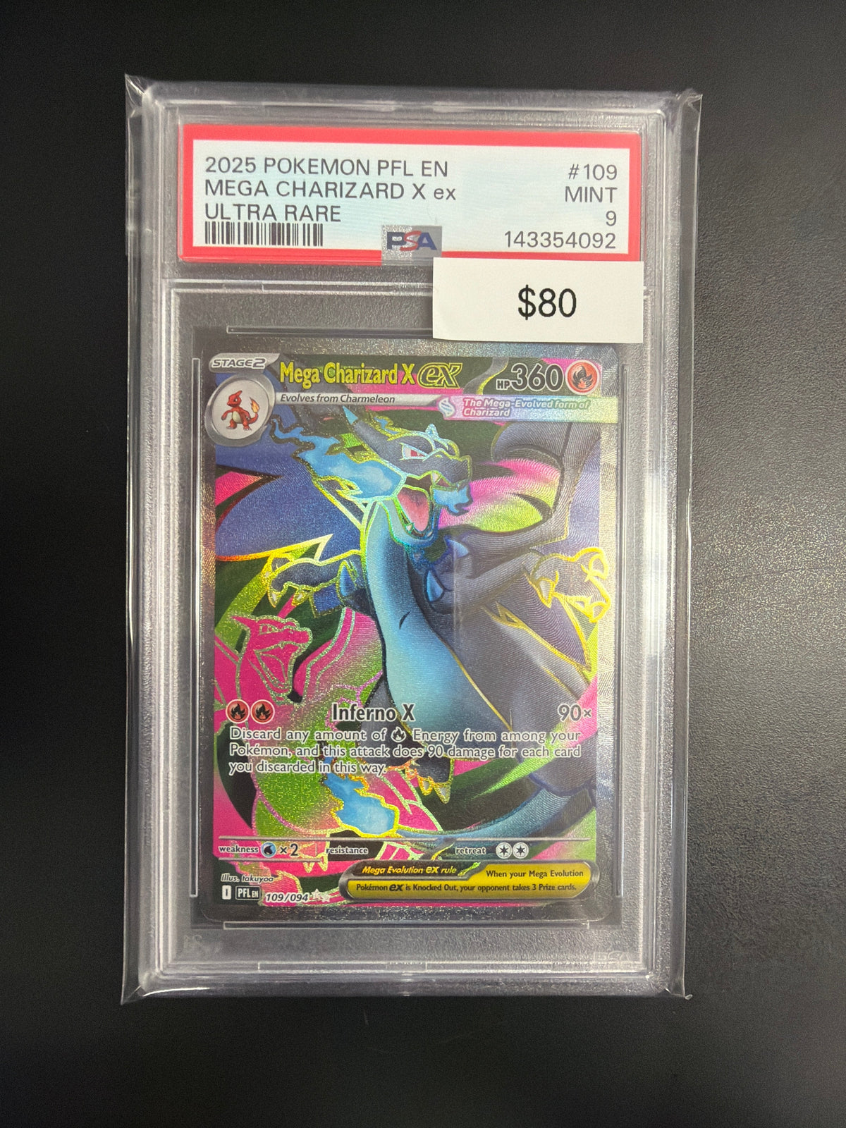 Pokemon Mega Charizard X EX 109/094 PSA 9