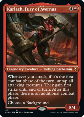 Karlach, Fury of Avernus (CLB-507) - Commander Legends: Battle for Baldur's Gate Etched Foil