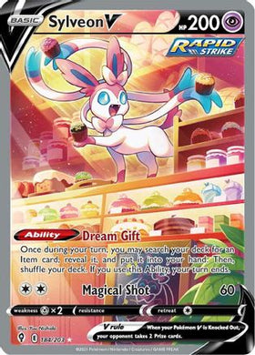 Sylveon V (Alternate Full Art) (184/203) - SWSH07 Evolving Skies Holofoil