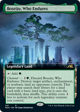 Boseiju, Who Endures (NEO-501) - Kamigawa: Neon Dynasty: (Extended Art)