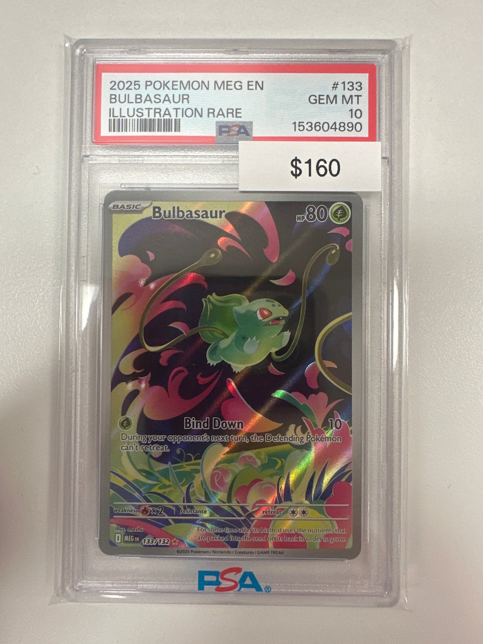 Pokemon Bulbasaur 133/132 PSA 10