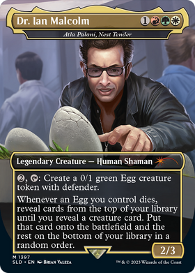Atla Palani, Nest Tender (SLD-1397) - Secret Lair Drop / Dr. Ian Malcolm (Borderless)