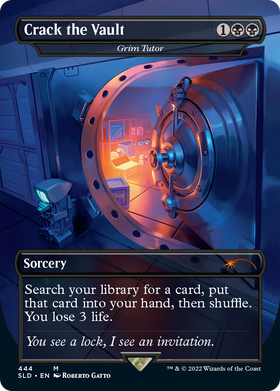 Grim Tutor (SLD-444) - Secret Lair Drop / Crack the Vault (Borderless)