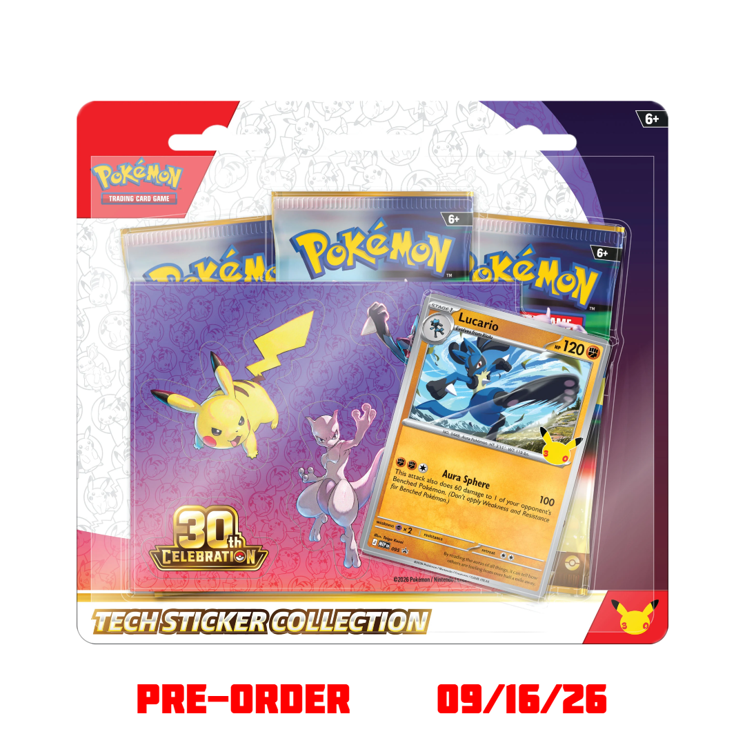 Pokémon 30th Celebration Tech Sticker Collection (Lucario)