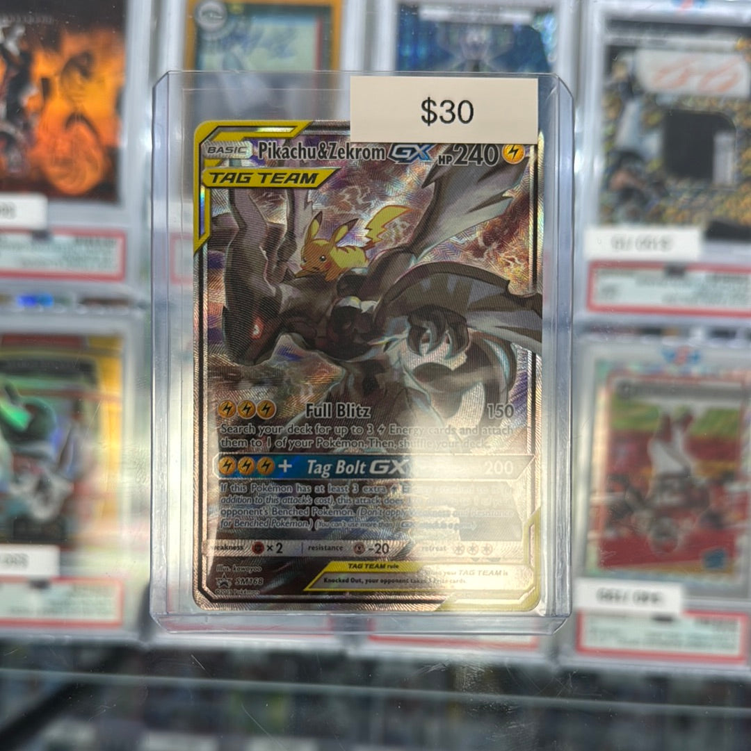 Pokémon Pikachu & Zekrom GX SM168 LP