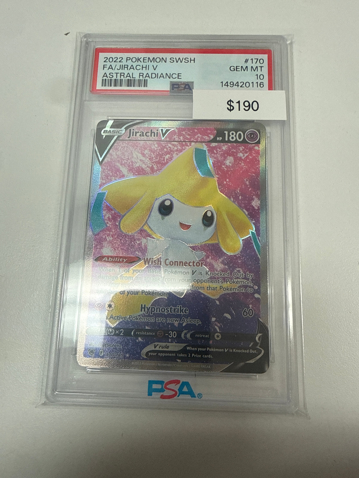Pokemon Jirachi V PSA 10