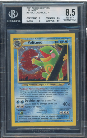 BGS 8.5 Politoed Holo R Square Cut