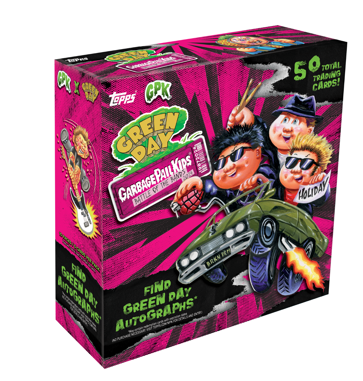 2024 Topps Garbage Pail Kids Battle Of The Bands Green Day Hobby Box