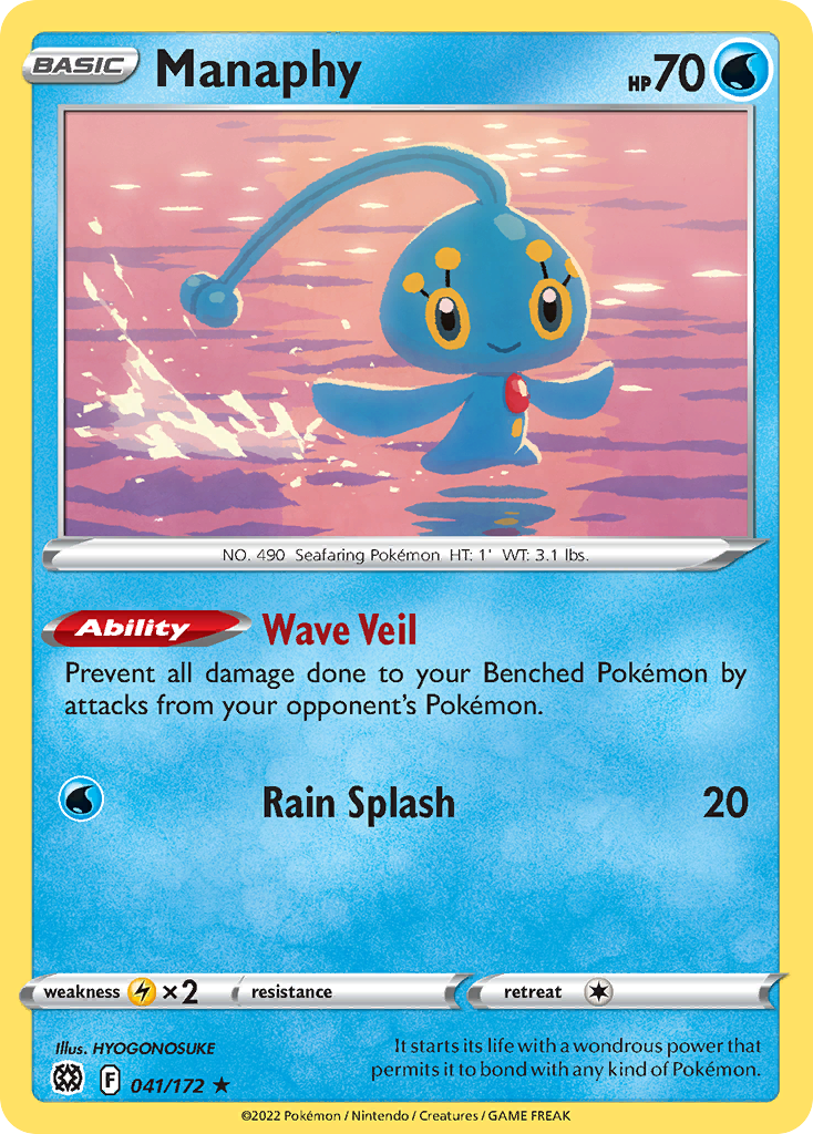 Manaphy 41 172 Brilliant Stars Reverse Holofoil