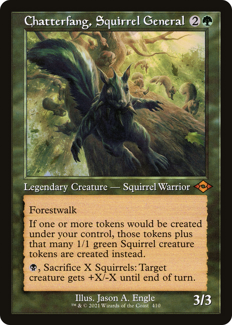 Chatterfang, Squirrel General - Modern Horizons 2 Etched Foil
