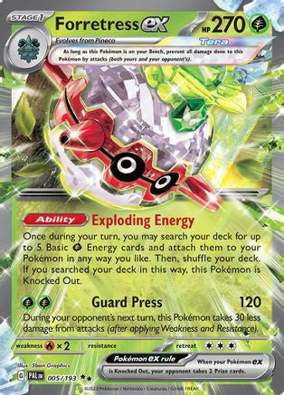 Forretress Ex 005 193 5 Sv02 Paldea Evolved Holofoil