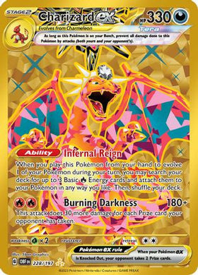 Charizard Ex 228 197 228 Sv03 Obsidian Flames Holofoil